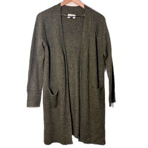 Universal Thread Longline Open Front Cardigan Women XS Gray Multi Colored Specks